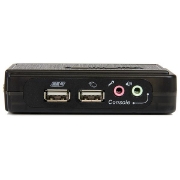 Picture of StarTech.com 2 Port Black USB KVM Switch Kit with Audio and Cables