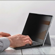 Picture of StarTech.com 4-Way 12.4in Surface Laptop Go 1/2/3 Privacy Screen Filter, Portrait/Landscape, Touch-Enabled, +/- 30 Deg. View, Blue Light Reduction, Matte Finish