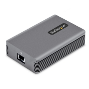 Picture of StarTech.com Thunderbolt 3 to Ethernet Adapter, 10GbE - Multi-Gigabit, Thunderbolt 3 to RJ45 Network Adapter - 10GBASE-T/5-2.5GBASE-T NIC - 10G Network Adapter w/ TB3-Certified Cable, Win/Mac