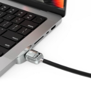 Picture of Compulocks Ledge Lock Adapter for MacBook Pro 14" M1, M2 & M3 with Keyed Cable Lock Silver