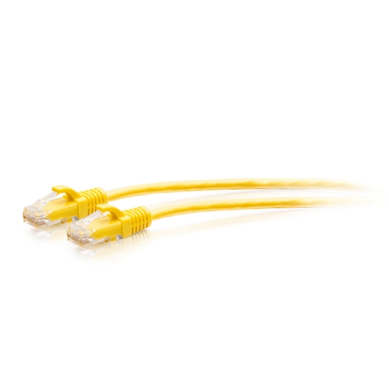 Picture of C2G 0.3m Cat6a Snagless Unshielded (UTP) Slim Ethernet Patch Cable - Yellow