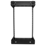 Picture of StarTech.com 18U 19" Wall Mount Network Rack - Adjustable Depth 12-20" 2 Post Open Frame Server Room Rack for AV/Data/ IT Communication/Computer Equipment/Switch w/Cage Nuts & Screws