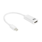 Picture of ACT 0.15 meters, Mini DisplayPort male to HDMI-A female adapter