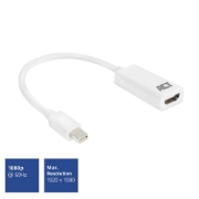 Picture of ACT 0.15 meters, Mini DisplayPort male to HDMI-A female adapter