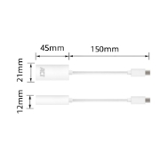 Picture of ACT 0.15 meters, Mini DisplayPort male to HDMI-A female adapter