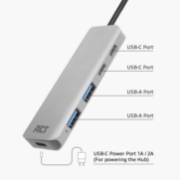 Picture of ACT USB-A hub 3.0, 2x USB-A, 2x USB-C