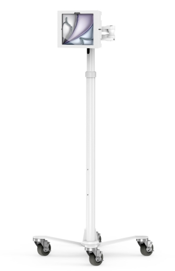Picture of Compulocks iPad Air M2 11" (2024), Apex Enclosure Rolling Cart - Rise Freedom Extended White