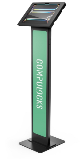 Picture of Compulocks iPad Pro M4 13" (2024), Apex Enclosure Brandable Floor Stand - Black