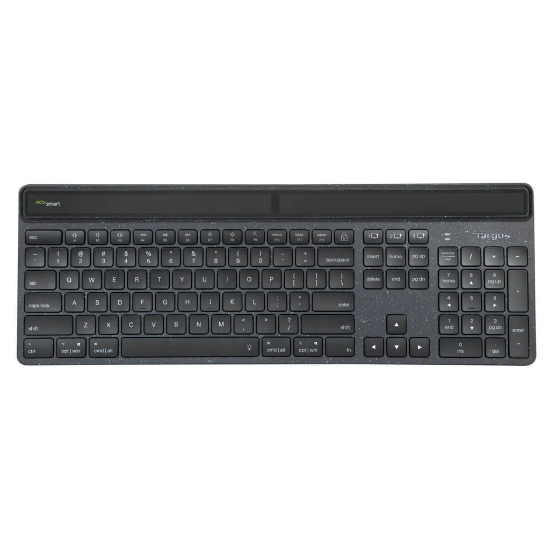 Picture of Targus Sustainable Energy Harvesting EcoSmart keyboard Universal Bluetooth AZERTY French Black