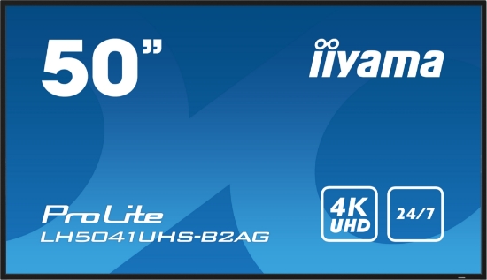 Picture of iiyama LH5041UHS-B2AG Signage Display Digital signage flat panel 127 cm (50") LCD 500 cd/m² 4K Ultra HD Black 24/7