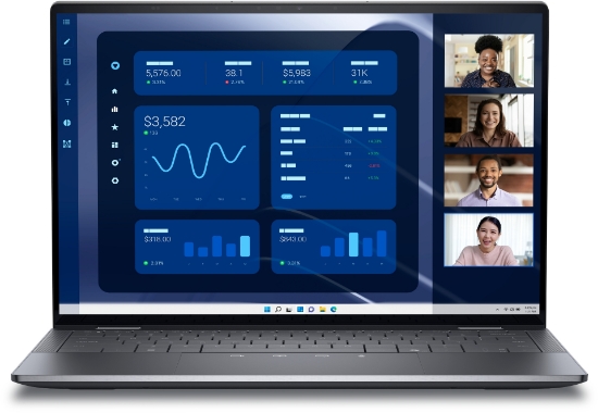 Picture of DELL Latitude 9450 2-in-1 Intel Core Ultra 7 165U Hybrid (2-in-1) 35.6 cm (14") Touchscreen Quad HD+ 16 GB LPDDR5x-SDRAM 512 GB SSD Wi-Fi 7 (802.11be) Windows 11 Pro Belgian Grey