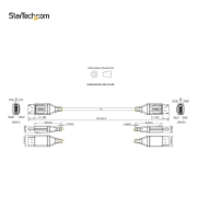 Picture of StarTech.com 1ft (30cm) DisplayPort 1.4 Cable - 8K 60Hz HDR10 - Ultra HD 4K 120Hz Video - DP 1.4 Cable / Cord - For Monitors/Displays - DisplayPort to DisplayPort Cable - M/M