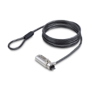 Picture of StarTech.com Slim Lock Nano Slot Compatible, 6.6ft (2m) Locking Cable, Desk Anti-Theft Security For Laptop/Notebook Computer, Cut-Resistant Steel Cable, 4-Digit Lock