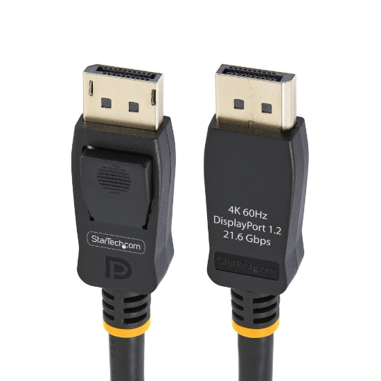 Picture of StarTech.com 2m (6.6ft) VESA Certified DisplayPort Cable - 10 Pack - DisplayPort 1.2 Cord with Latches, 4K 60Hz UHD, DP to DP Cable for Monitor, Latching DP Connectors