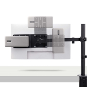 Picture of StarTech.com VESA Mounting Bracket for NUC/Thin Clients or Laptop Docking Stations, VESA 75x75/100x100 Compatible Extension Plate For Mini PC