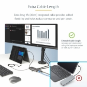 Picture of StarTech.com USB-C Triple-Monitor Multiport Adapter, Dual 4K 60Hz + 4K 30Hz HDMI & DisplayPort, 4-Port USB Hub, 100W PD Pass-Through, GbE, SD/MicroSD Card Readers