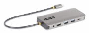 Picture of StarTech.com USB-C Triple-Monitor Multiport Adapter, Dual 4K 60Hz + 4K 30Hz HDMI & DisplayPort, 4-Port USB Hub, 100W PD Pass-Through, GbE, SD/MicroSD Card Readers