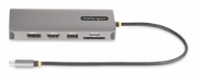 Picture of StarTech.com USB-C Triple-Monitor Multiport Adapter, Dual 4K 60Hz + 4K 30Hz HDMI & DisplayPort, 4-Port USB Hub, 100W PD Pass-Through, GbE, SD/MicroSD Card Readers