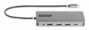 Picture of StarTech.com USB-C Triple-Monitor Multiport Adapter, Dual 4K 60Hz + 4K 30Hz HDMI & DisplayPort, 4-Port USB Hub, 100W PD Pass-Through, GbE, SD/MicroSD Card Readers