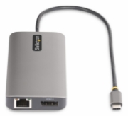 Picture of StarTech.com USB-C Triple-Monitor Multiport Adapter, Dual 4K 60Hz + 4K 30Hz HDMI & DisplayPort, 4-Port USB Hub, 100W PD Pass-Through, GbE, SD/MicroSD Card Readers