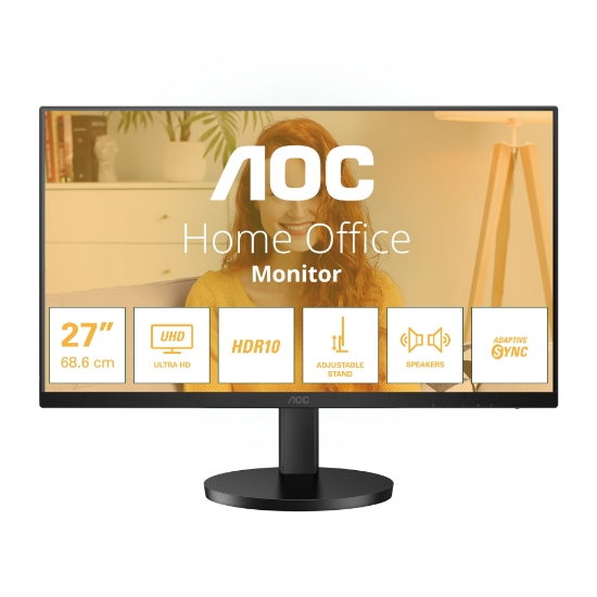 Picture of AOC U27B3AF computer monitor 68.6 cm (27") 3840 x 2160 pixels 4K Ultra HD LED Black