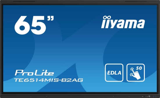 Picture of iiyama PROLITE TE6514MIS-B2AG Digital signage flat panel 165.1 cm (65") LCD Wi-Fi 435 cd/m² 4K Ultra HD Black Touchscreen Built-in processor Android 24/7