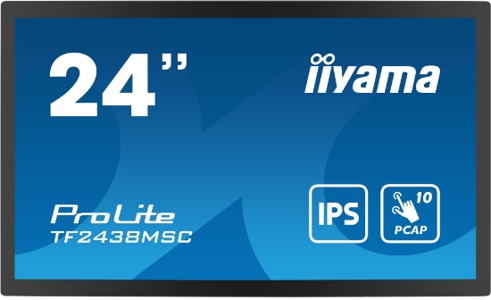 Picture of iiyama TF2438MSC-B1 Signage Display Digital A-board 61 cm (24") LED 600 cd/m² Full HD Black Touchscreen