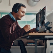 Picture of POLY Voyager Focus 2 USB-C-C Headset +USB-C/A Adapter +Charging Stand