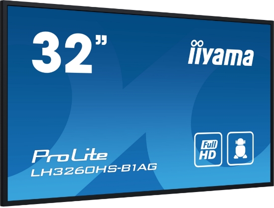 Picture of iiyama LH3260HS-B1AG Signage Display Digital A-board 80 cm (31.5") LED Wi-Fi 500 cd/m² Full HD Black Built-in processor Android 11 24/7