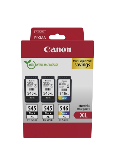 Picture of Canon 8286B013 ink cartridge 3 pc(s) Original High (XL) Yield Black, Cyan, Magenta, Yellow