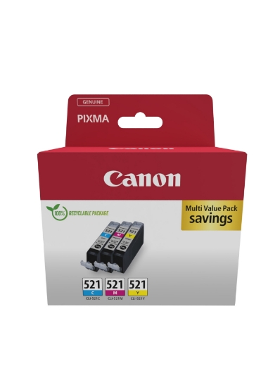 Picture of Canon 2934B016 ink cartridge 3 pc(s) Original Cyan, Magenta, Yellow
