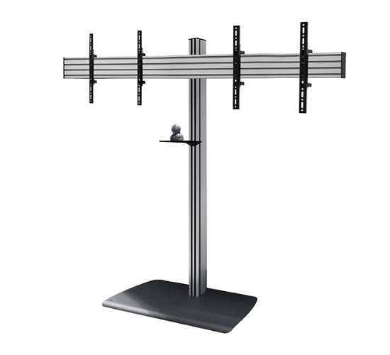 Picture of B-Tech SYSTEM X - Universal Twin Screen VC Stand (VESA 600 x 400) - 1.8m