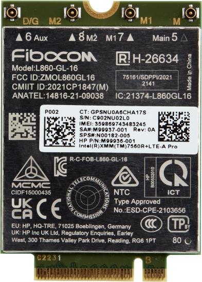 Picture of HP XMM 7560 R+ LTE-Advanced Pro WWAN