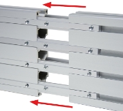 Picture of B-Tech System X Horizontal Rail Extension Kit