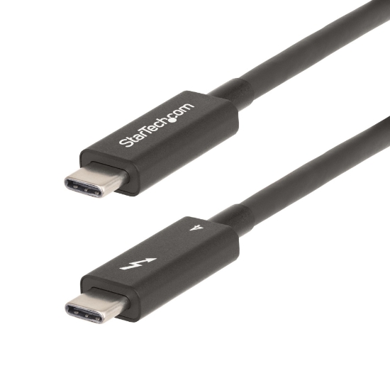 Picture of StarTech.com 6ft (2m) Active Thunderbolt 4 Cable, 40Gbps, 100W Power Delivery, 4K/8K Video, Intel-Certified Thunderbolt Cable - Compatible w/ USB4/Thunderbolt 4/ USB 3.2/ USB Type-C/DisplayPort/Thunderbolt 3