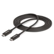 Picture of StarTech.com 6ft (2m) Active Thunderbolt 4 Cable, 40Gbps, 100W Power Delivery, 4K/8K Video, Intel-Certified Thunderbolt Cable - Compatible w/ USB4/Thunderbolt 4/ USB 3.2/ USB Type-C/DisplayPort/Thunderbolt 3