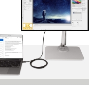 Picture of StarTech.com 6ft (2m) Active Thunderbolt 4 Cable, 40Gbps, 100W Power Delivery, 4K/8K Video, Intel-Certified Thunderbolt Cable - Compatible w/ USB4/Thunderbolt 4/ USB 3.2/ USB Type-C/DisplayPort/Thunderbolt 3