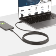 Picture of StarTech.com 6ft (2m) Active Thunderbolt 4 Cable, 40Gbps, 100W Power Delivery, 4K/8K Video, Intel-Certified Thunderbolt Cable - Compatible w/ USB4/Thunderbolt 4/ USB 3.2/ USB Type-C/DisplayPort/Thunderbolt 3