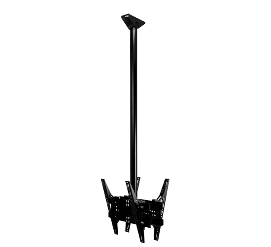 Picture of B-Tech Back-to-Back Universal Flat Screen Ceiling Mount with Tilt (VESA 400) - 2m Ø50mm Pole