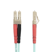 Picture of StarTech.com 25m (82ft) LC/UPC to LC/UPC OM4 Multimode Fiber Optic Cable, 50/125µm LOMMF/VCSEL Zipcord Fiber, 100G, Low Insertion Loss - LSZH Fiber Jumper Cord