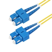 Picture of StarTech.com 1m (3.3ft) SC to SC (UPC) OS2 Single Mode Duplex Fiber Optic Cable, 9/125µm, 40G/100G Zipcord, Bend Insensitive, Low Insertion Loss - LSZH Fiber Jumper Cord