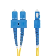 Picture of StarTech.com 1m (3.3ft) SC to SC (UPC) OS2 Single Mode Duplex Fiber Optic Cable, 9/125µm, 40G/100G Zipcord, Bend Insensitive, Low Insertion Loss - LSZH Fiber Jumper Cord