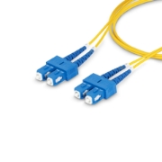 Picture of StarTech.com 1m (3.3ft) SC to SC (UPC) OS2 Single Mode Duplex Fiber Optic Cable, 9/125µm, 40G/100G Zipcord, Bend Insensitive, Low Insertion Loss - LSZH Fiber Jumper Cord