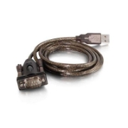Picture of C2G 26887 serial cable Black 1.5 m USB DB9