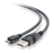 Picture of C2G 27395 USB cable USB 2.0 4.6 m USB A Micro-USB B Black