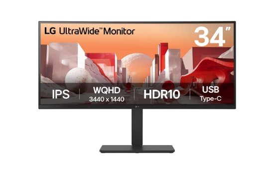 Picture of LG 34BA75QE-B computer monitor 86.4 cm (34") 3440 x 1440 pixels Wide Quad HD LCD Black