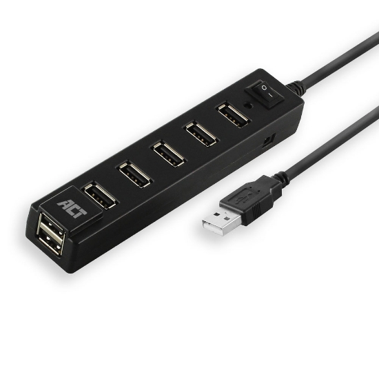 Picture of ACT USB hub 7 port, on/off switch
