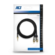 Picture of ACT 5 meters High Quality audio connection cable 1x 3.5mm stereo jack male - 2x RCA male