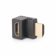 Picture of StarTech.com Down Angle HDMI 2.0 Adapter, Male to Female, Vertical 90-Degree Angled HDMI Port Saver, 4K 60Hz, High Speed HDMI Connector Extension, M/F