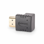 Picture of StarTech.com Down Angle HDMI 2.0 Adapter, Male to Female, Vertical 90-Degree Angled HDMI Port Saver, 4K 60Hz, High Speed HDMI Connector Extension, M/F